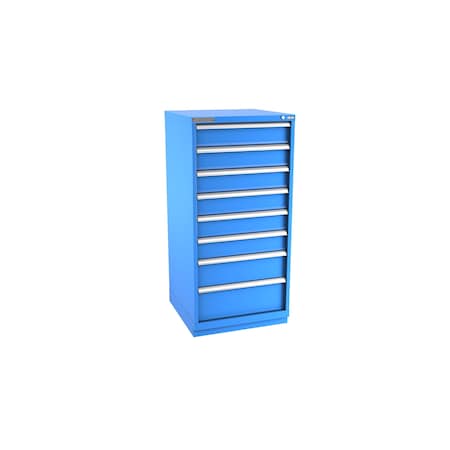 Champion Tool Storage Modular Drawer Cabinet, 8 Drawer, Blue, Steel, 28 in W x 28-1/2 in D x 59-1/2 in H S27000801ILCFTB-BB
